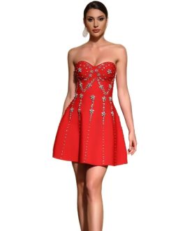 Strapless Puffy Short Black Elegant Evening formal party Dress for Special Occasion