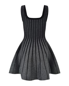 Parisian Silver Sparkle Knit short skirt Suspender Party Wear Dress