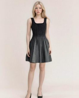 Parisian Silver Sparkle Knit short skirt Suspender Party Wear Dress