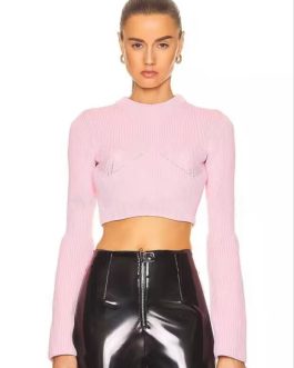 Slimming Knitted Female Fashion Sweater Round Neck Long Sleeve Pullover Clothing