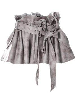 Turn Down Collar Long Sleeve two Pieces High Waist Skirt & Coat