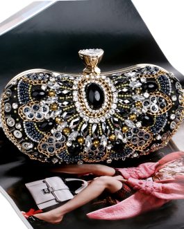 Embroidered Ladies Retro Banquet Evening Bag Clutch