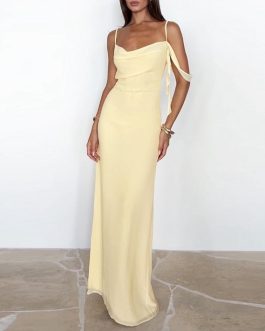 Elegant French Strapless Backless Long Formal Evening Dress