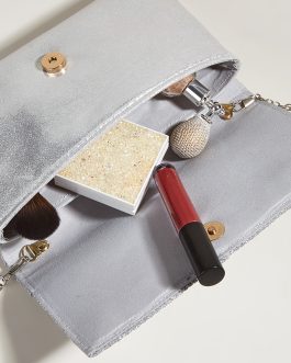 Women’s Fashion High-End Dress Evening Pleated Shiny Clutch Bag