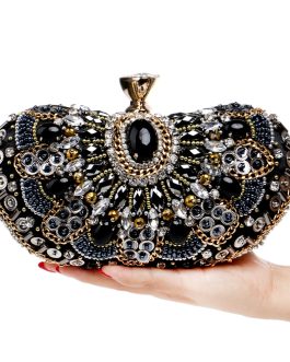 Embroidered Ladies Retro Banquet Evening Bag Clutch