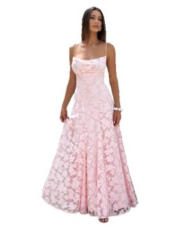 Ethereal Romance Jacquard Solid Slim Backless Strapless Elegant long Evening Dress Special Occasion Gown