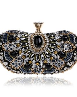 Embroidered Ladies Retro Banquet Evening Bag Clutch