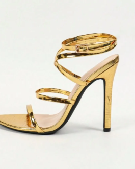 Scarlet Bloom Open Toe Ankle Strap Sandals