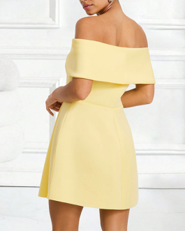 Princess One-Shoulder A-Line Elegant Fitted Style Spring and Summer Evening Dress